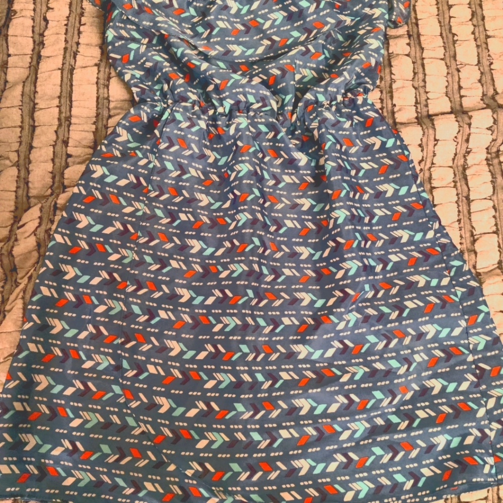 MM Couture by Miss Me blue strapless minidress size M